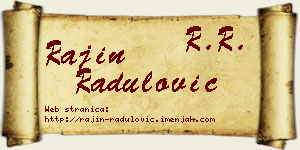 Rajin Radulović vizit kartica